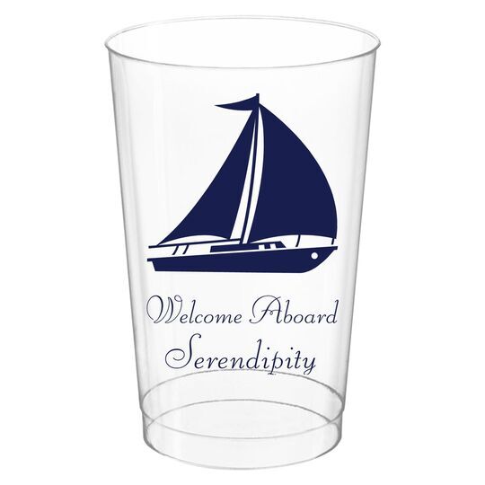 Large Sailboat Clear Plastic Cups